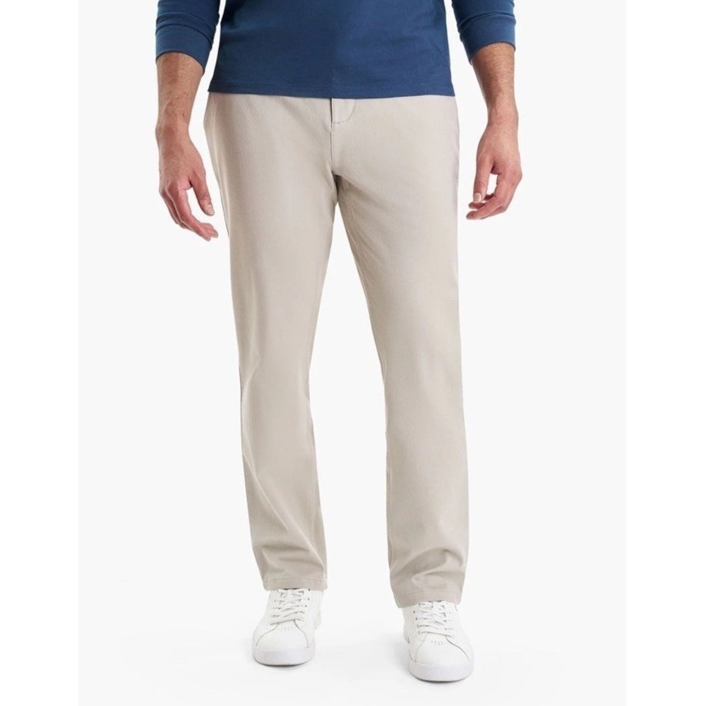 Mugsy Mens Jakes Mid Rise Stretch Chino Pants Light Khaki Beige‎ 40x34